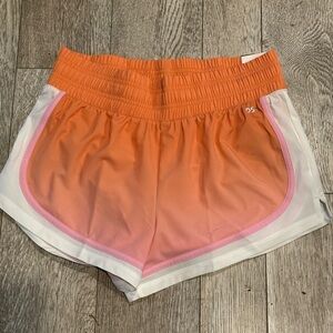 DSG Women's Athletic Shorts in Orange and Pink Ombre